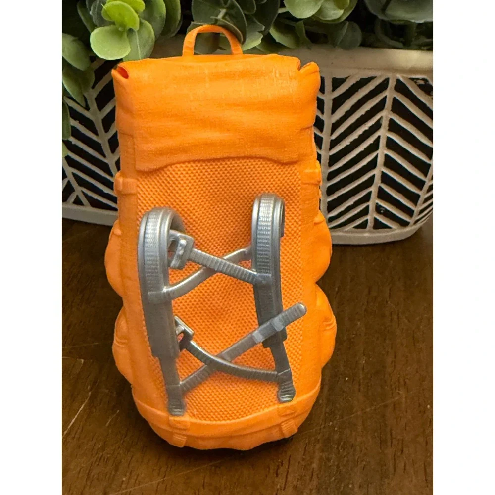 Barbie Mattel Backpack Fun Mountain Hiking Camping Large Orange Accessory